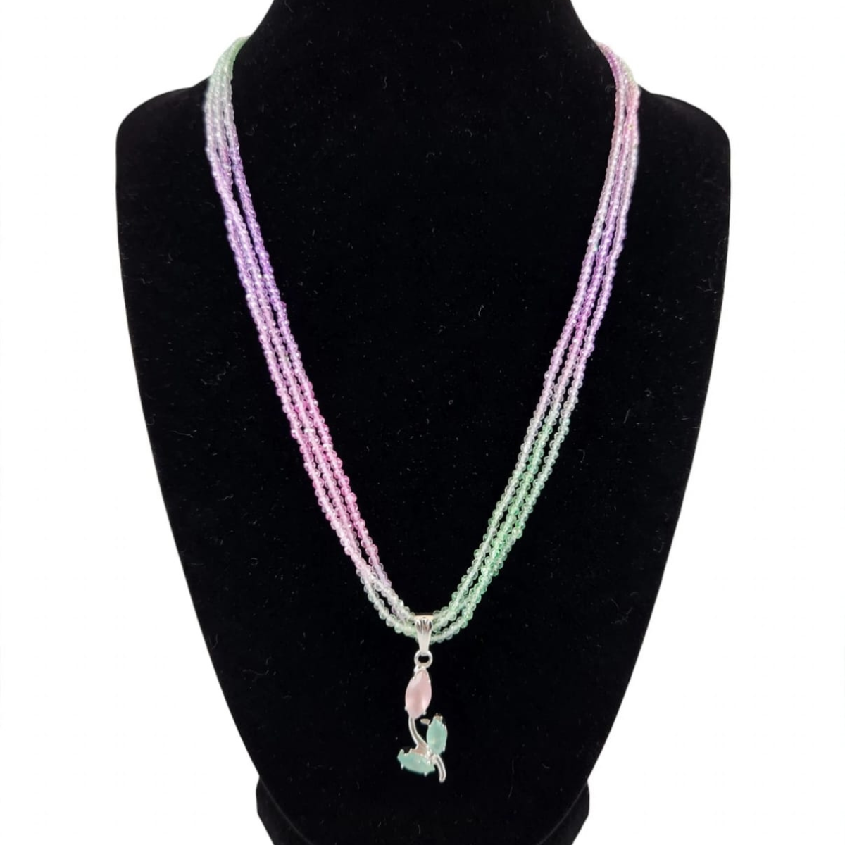 Hydro beads chain with tulip pendant
