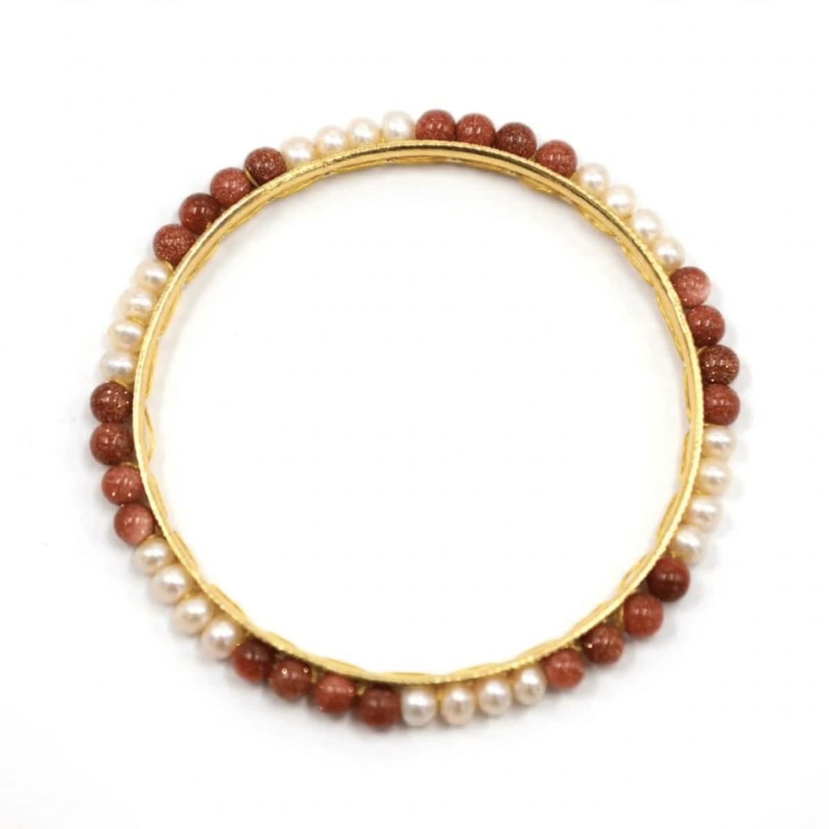Hyderabad Pearl &sand stone bangle 